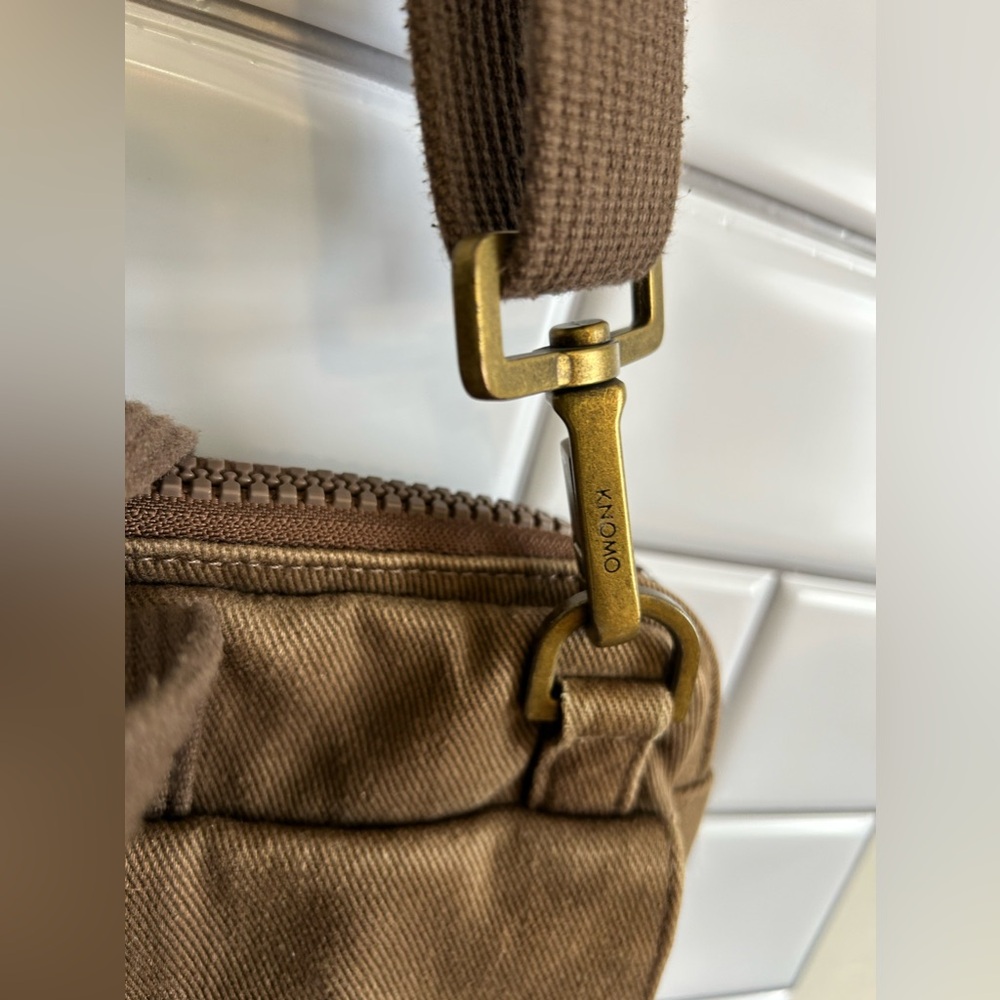 Knomo London unisex Laptop Bag / Brown / Olive Green inside - Picture 5 of 13